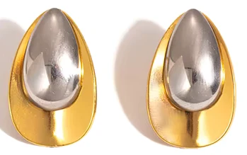 Aros de acero quirurgico gota bicolor 25mm